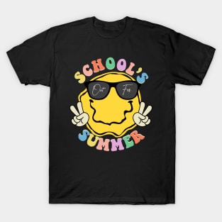 Last Day Of School Graduation Groovy Schools Out For Summer T-Shirt